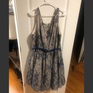 Vintage-Inspired Lace Dress w/ Slim Belt